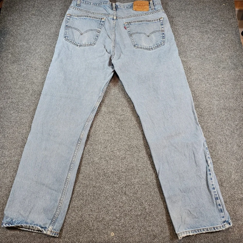 Levi's 505 Mens 38x32 (40x32 Tag) Regular Straight Light Blue Jeans Denim VTG